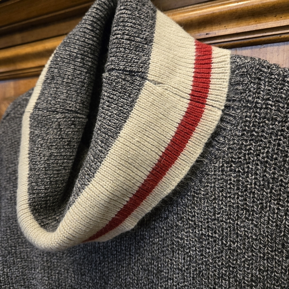 Roots Gray Knit Cowl Neck Poncho - Picture 4 of 8
